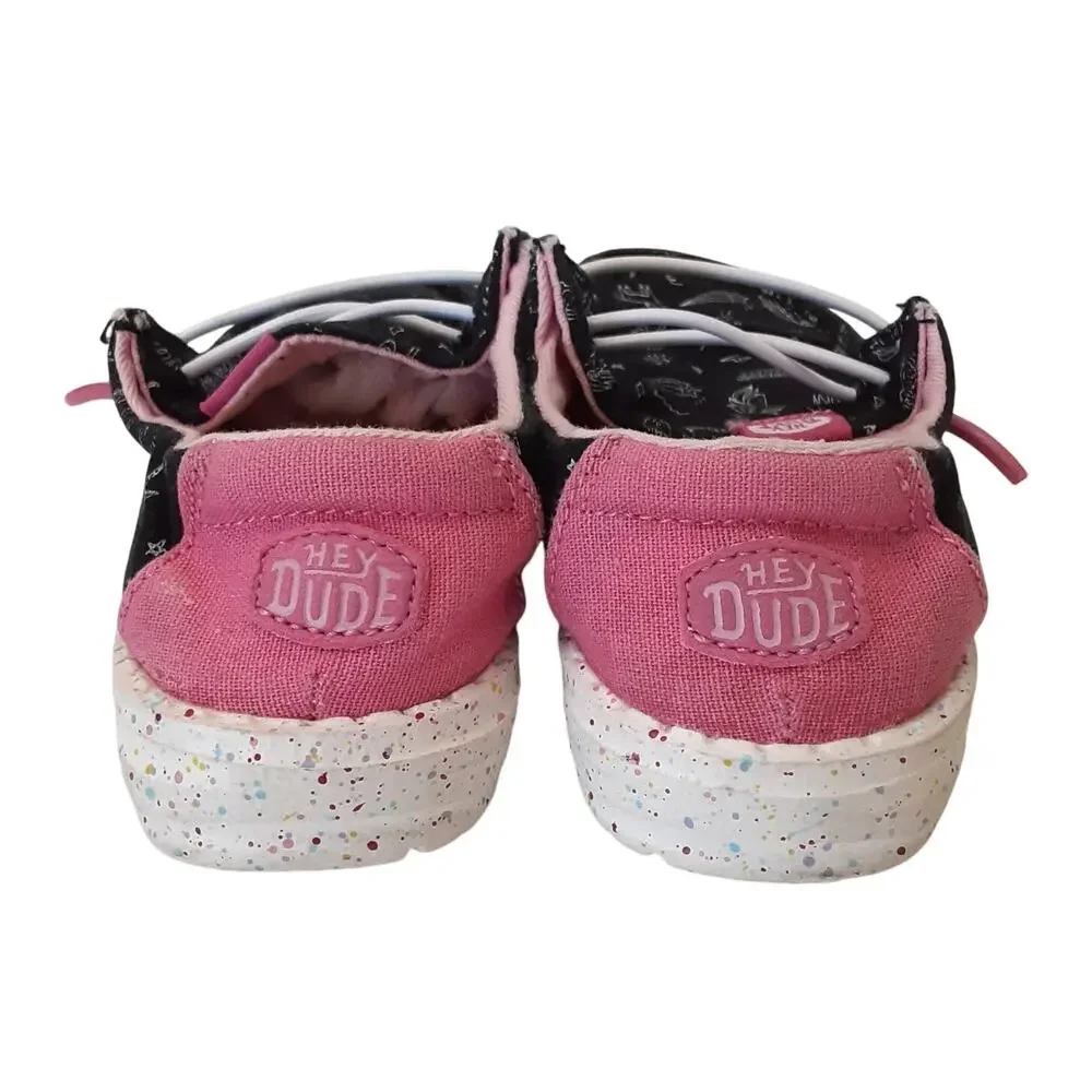 Hey Dude Wendy Sox Slip On Shoes Toddler 8 Black Unicorn Whimsical Boat Shoes